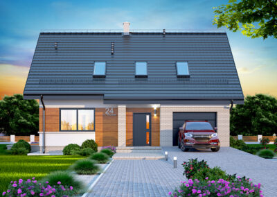 Widok front - Marsala A-C - Chrzanowska - Domy Jaworzno