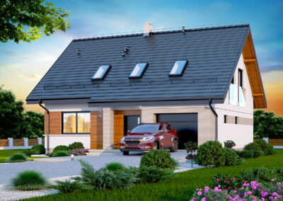 Widok front - Marsala A-C - Chrzanowska - Domy Jaworzno