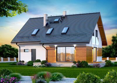 Widok front - Marsala A-C - Chrzanowska - Domy Jaworzno