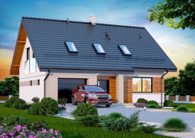 Widok front - Marsala D-L - Chrzanowska - Domy Jaworzno