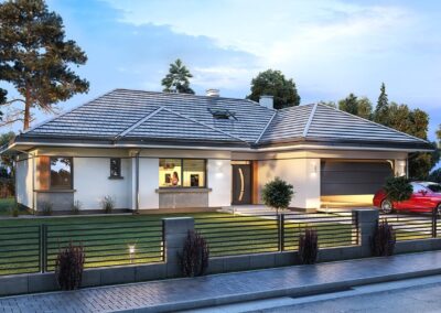 Widok przód - Willa - Chrzanowska - Domy Jaworzno