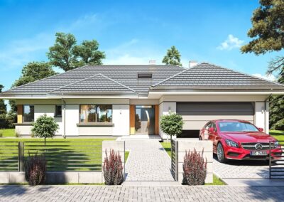 Widok przód - Willa - Chrzanowska - Domy Jaworzno