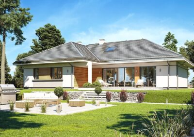 Widok tył - Willa - Chrzanowska - Domy Jaworzno